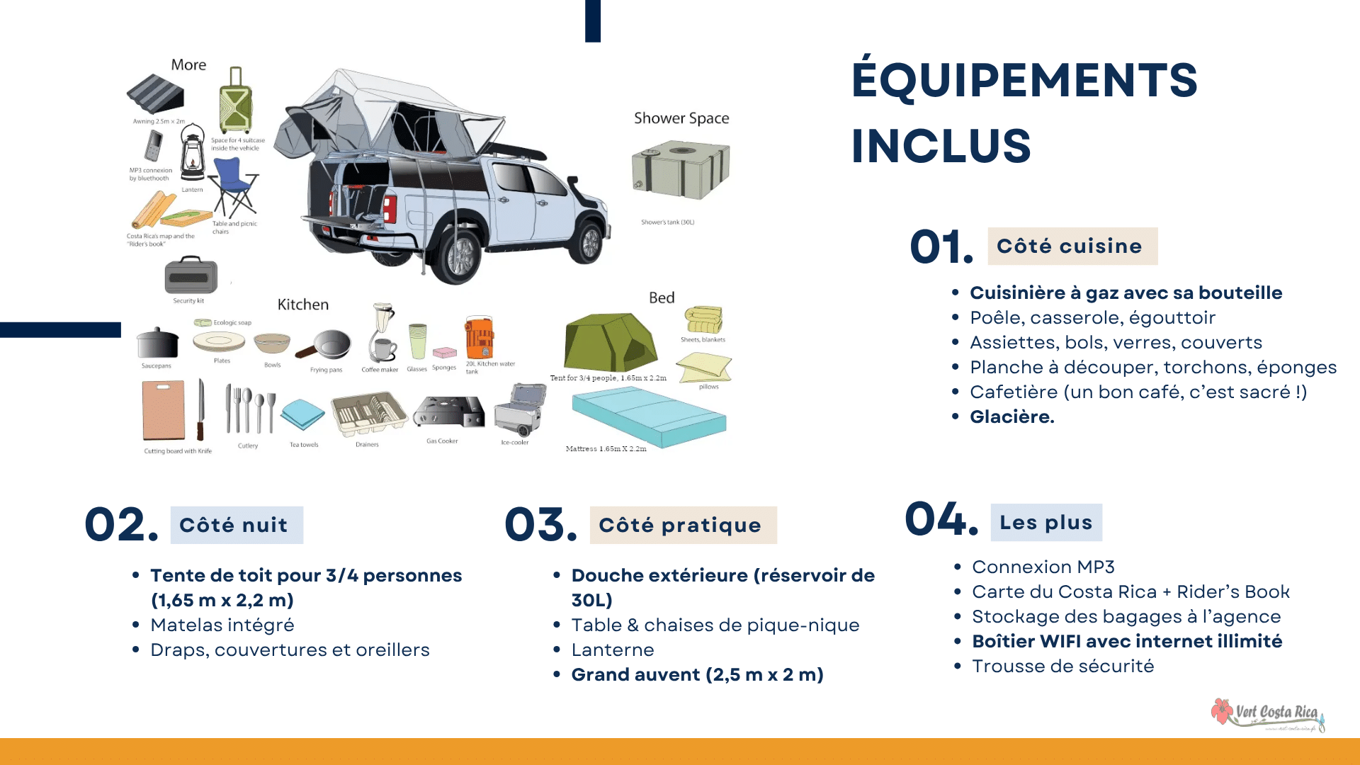 Équipements tout-terrain Campervan Liberté 4x4