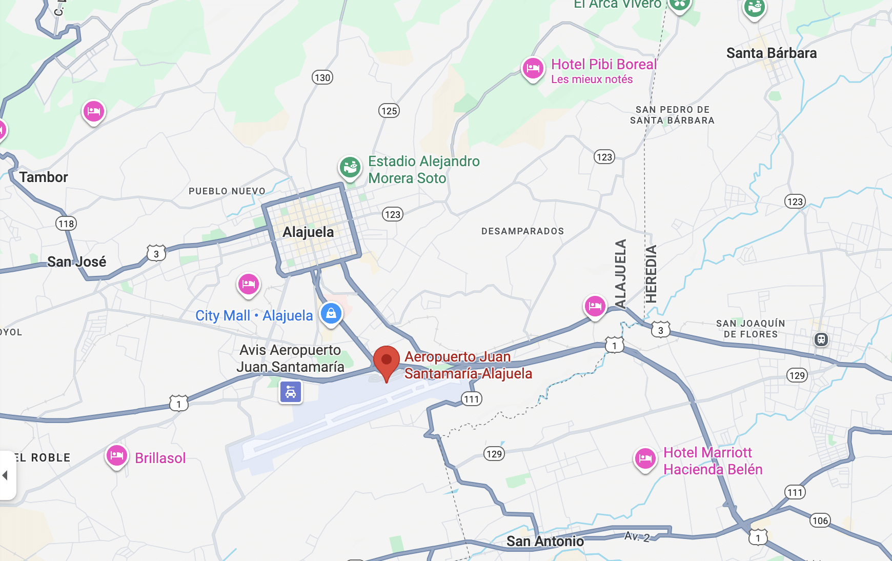 Location de van à l’aéroport de San José Juan Santamaria (SJO) et Liberia (LIR) – Prise en charge rapide