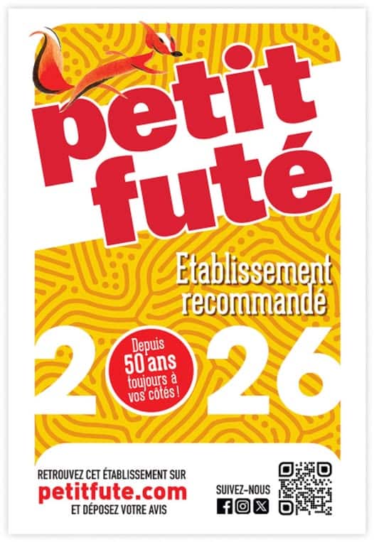 Plaque de recommandation du guide du Petit Futé 2026 attribuée à Vert Costa Rica