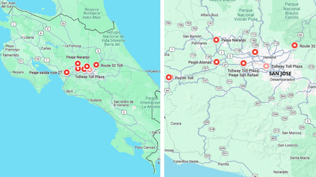 Les péages au Costa Rica : tarifs, fonctionnement et conseils pratiques